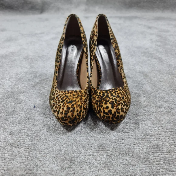 Barratts Brown Mix Animal Print Stiletto Heels Court Shoes UK 7 - Picture 3 of 8